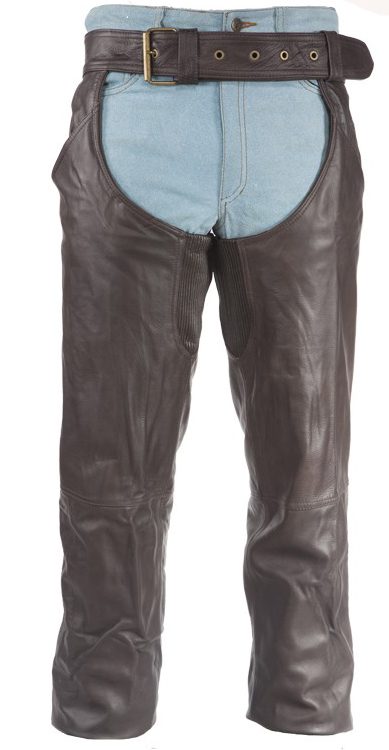 Chocolate Brown Leather Chaps Product Image