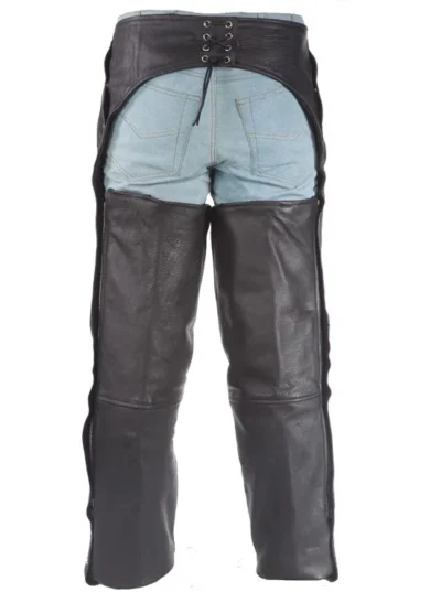 leather chaps with side zip closure