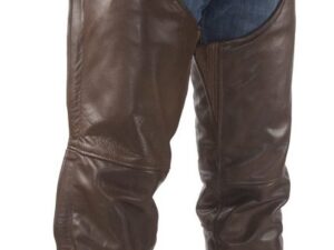 Western Brown Leather Pocket Chaps Product Image