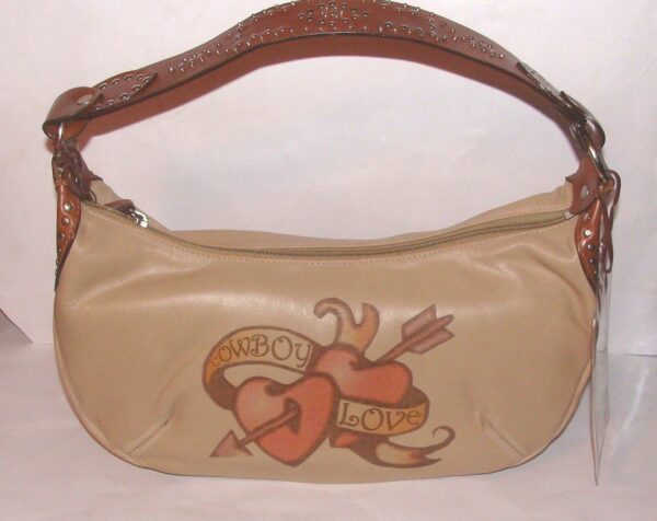 Cowboy Love Scully leather tattoo western hand bag