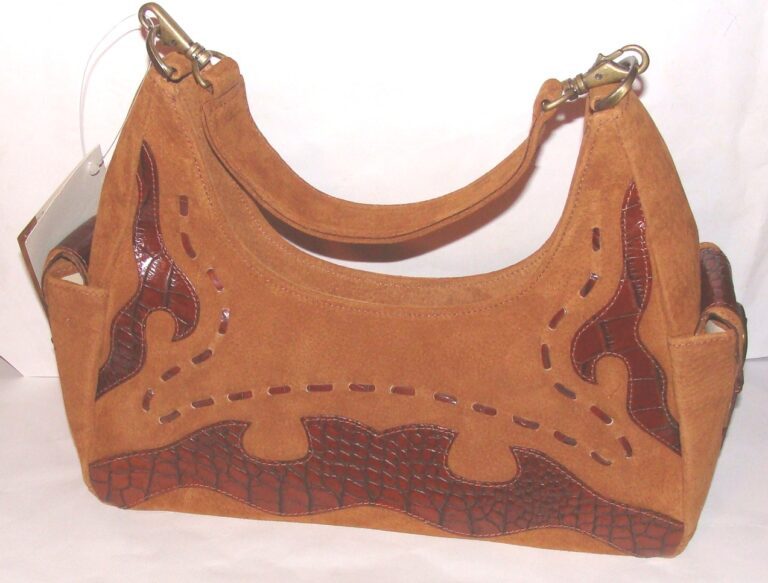 Scully Croc print genuine leather Bolero western purse