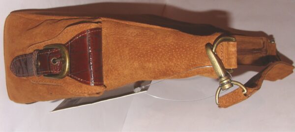 A Scully Croc print genuine leather Bolero western purse with a brown leather strap.