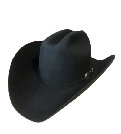 Black wool taco cowboy hat for men or women