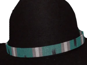 Tapestry Teal Southwestern Cowboy Hat Band