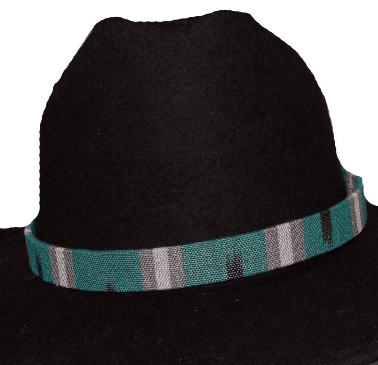 3/4 Tapestry Teal Southwestern Cowboy Hat Band