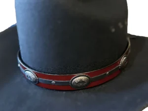 leather concho cowboy hat band