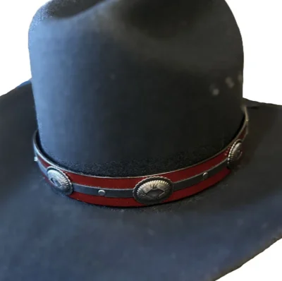 leather concho cowboy hat band