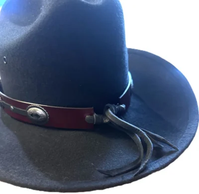 leather concho cowboy hat band