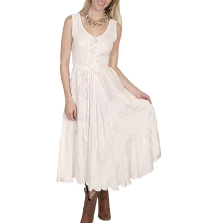 ivory strapless Country western dress for women