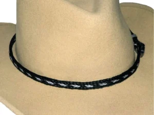 black and white Horse hair cowboy hat band