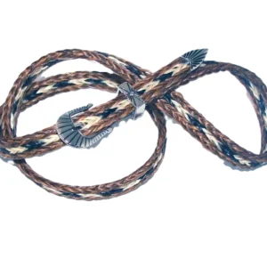 Brown and black Horse hair hat band usa made