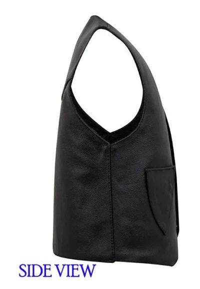 Toddler Black leather western vest