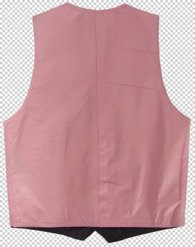 kids Pink Leather Kids Western Vest
