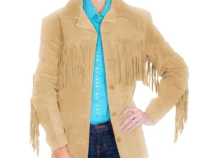 Womens Suede Full Fringe Western Jacket