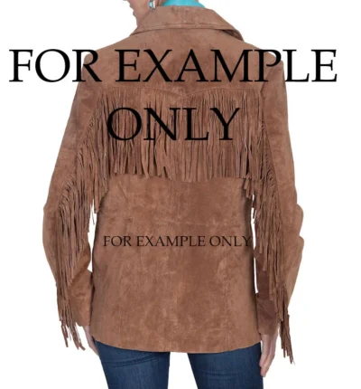 Womens Suede Full Fringe Western Jacket