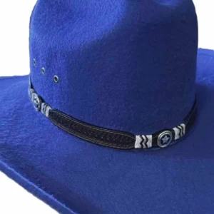 Black Basketweave Rawhide Leather Hat Band - Western Star - USA Made