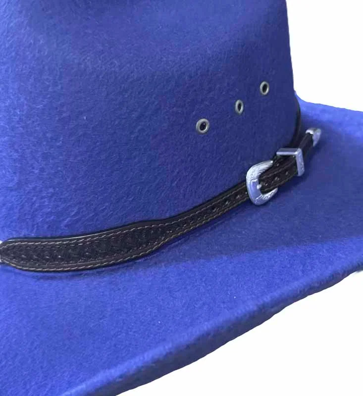 Black Basketweave Rawhide Leather Hat Band - Western Star - USA Made 4 Black Basketweave Rawhide Leather Hat Band - Western Star - USA Made