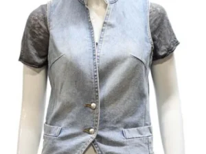 women's denim vest