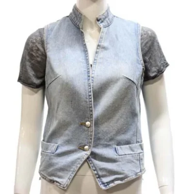 women's denim vest