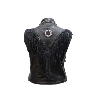 women's boned beaded american indian vest