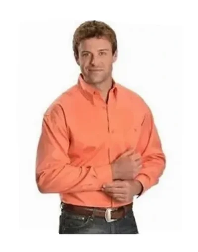 Mens SMALL Pearl snap Melon western shirt