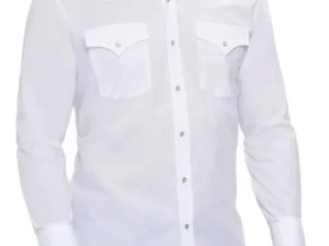 Men's white western shirt