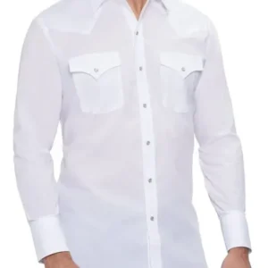 Men's white western shirt
