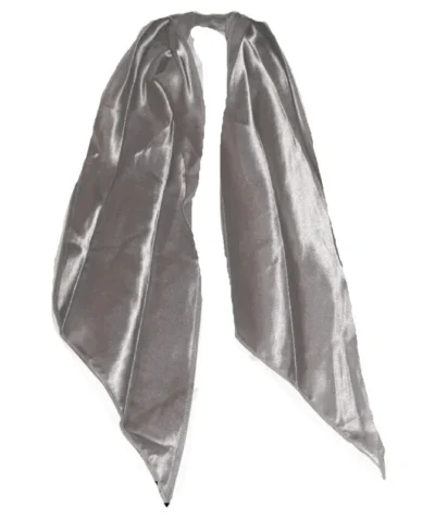 USA MADE Western neck scarves in Metallic silver