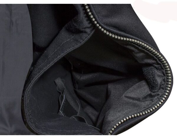Mens Black Denim Zip Up Concealed Carry Vest