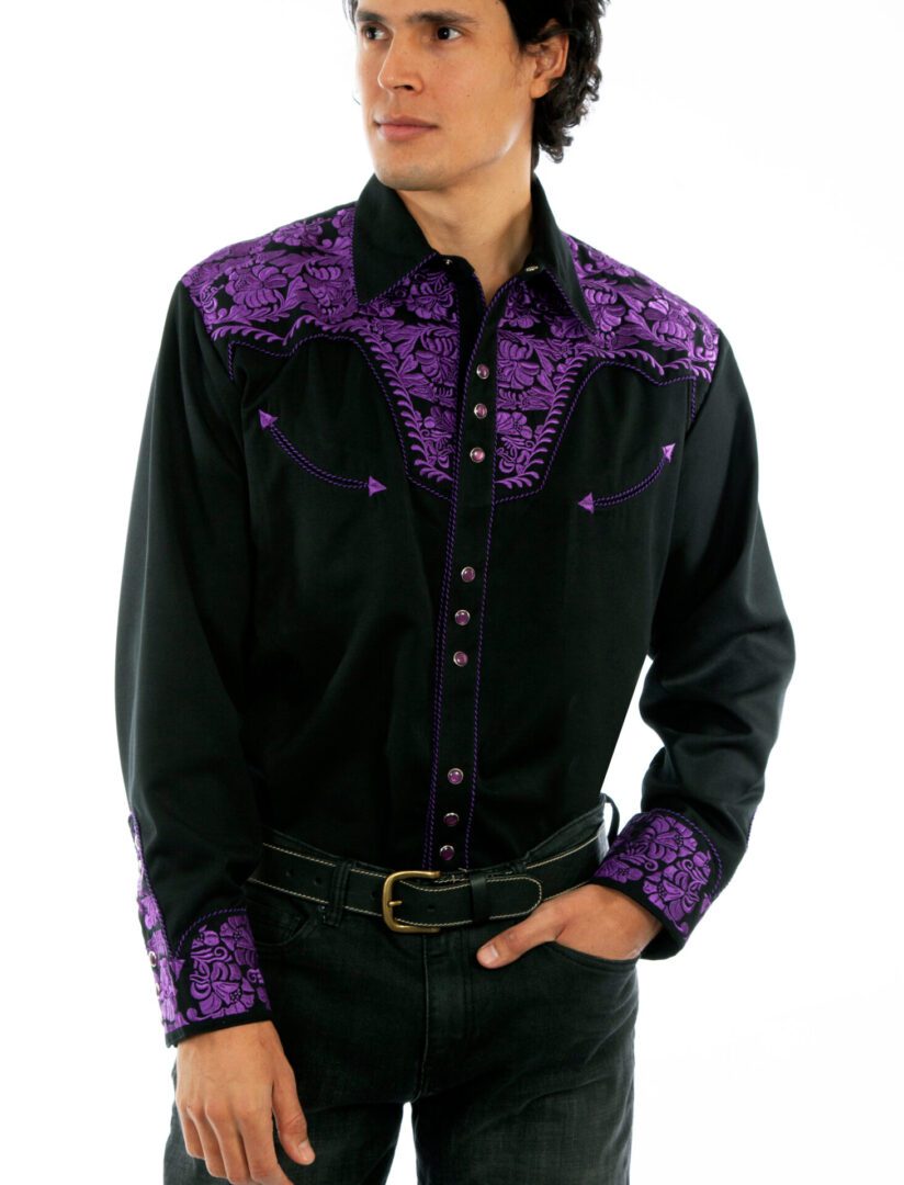 Scully Men's Solid Western Shirt S / Black