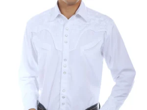 Men's Scully Gunfighter Embroidered Western Shirt.