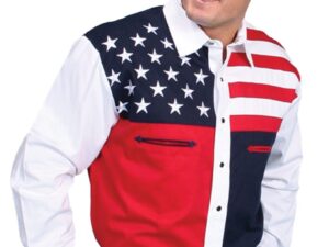 Scully Mens Stars and stripes western shirt
