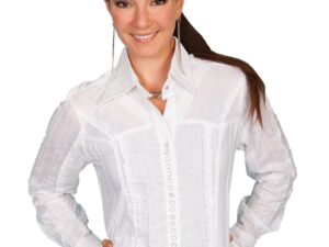 Scully 20 Snap White Frill Ladies Western Shirt