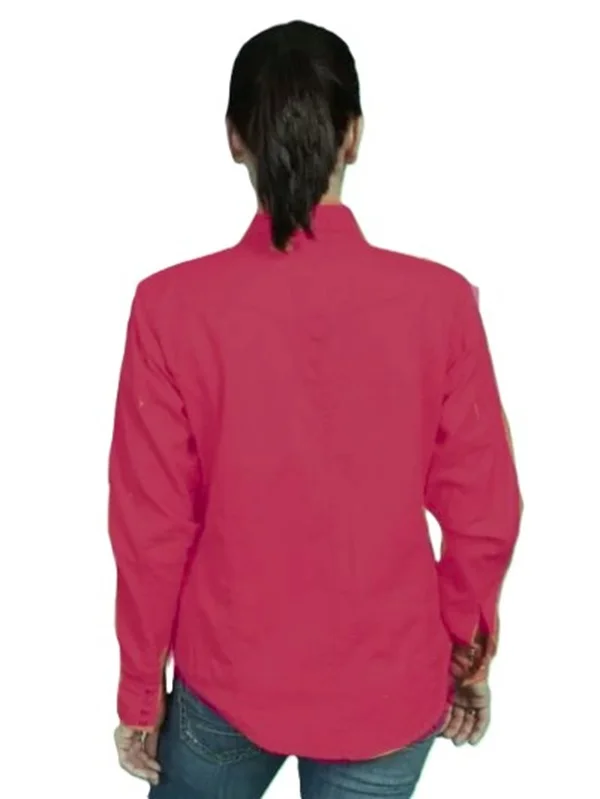 Scully Women's 20 Snap Red Cotton Western Shirt - Pearl Snaps 3 Scully Ladies 20 Snap RED Western Shirt