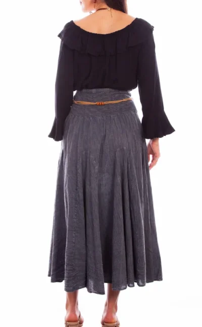 womens acid wash wrinkle skirt