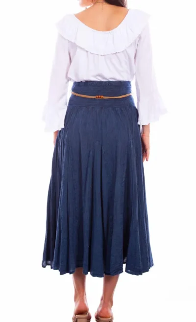 womens acid wash wrinkle skirt