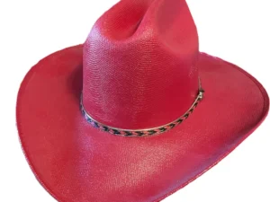 kids red straw cowboy hat