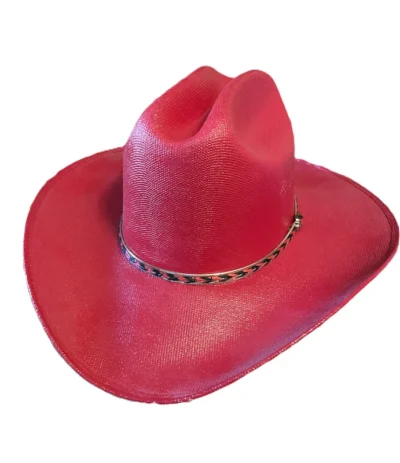 kids red straw cowboy hat