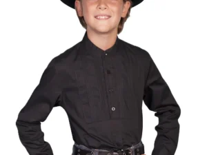 Scully Rangewear Kids Tuxedo black Western pull over shirt