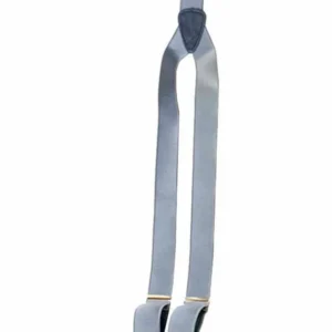 Scully Rangewear Grey French Satin Suspenders 1.5"