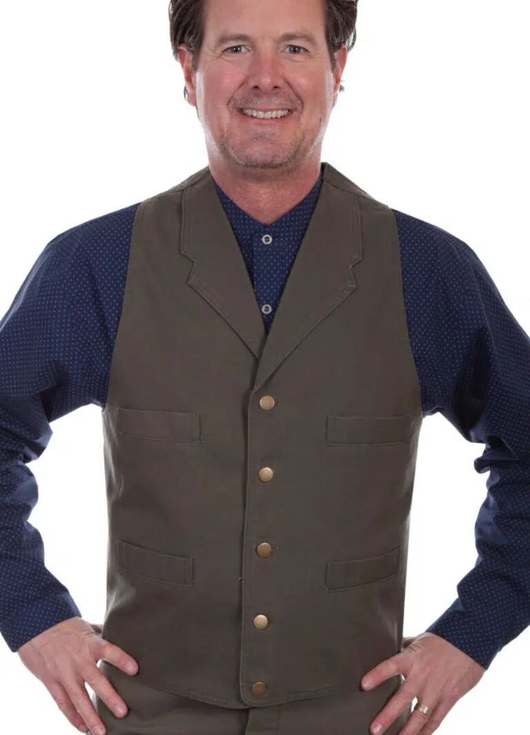 Smiling guy in brown stylish vest