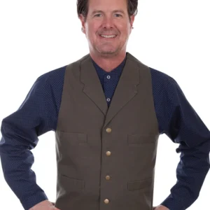 mens canvas frontier vest