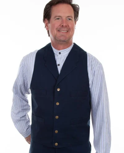 mens canvas frontier vest