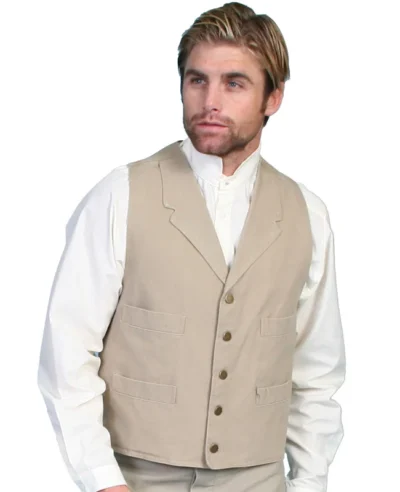 mens canvas frontier vest