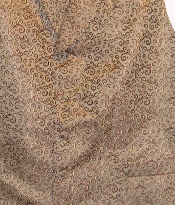 A close-up of a Scully Mens Traditional Brown Shawl Lapel Vest Big and Tall.