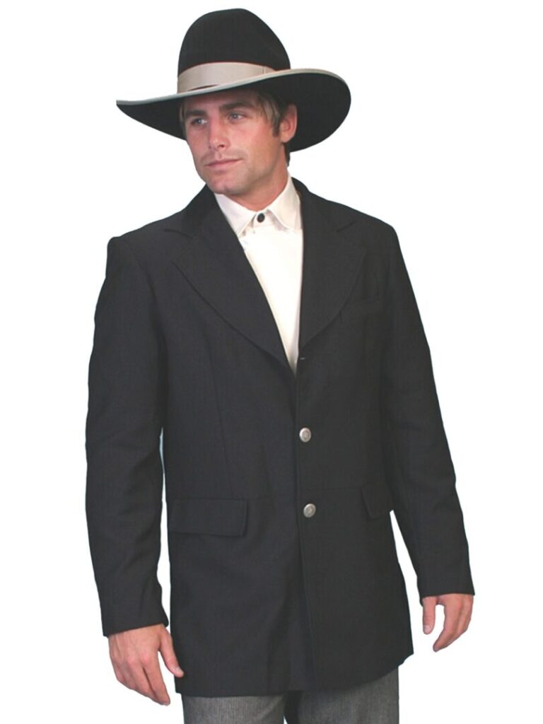 Mens Scully Traditional Old West Black Dress Coat Image