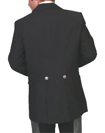 men's old west black frock coat