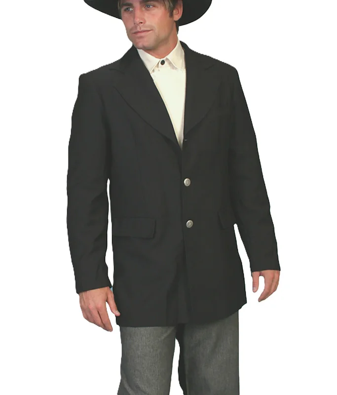 men's old west black frock coat