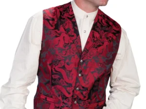 mens red dragon vest