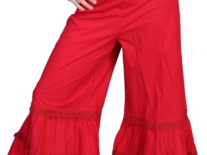 Womens Solid Red Cotton Bloomers